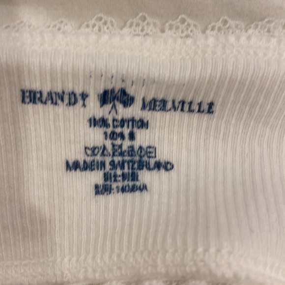 brandy melville white ribbed lace bralette - Picture 3 of 3